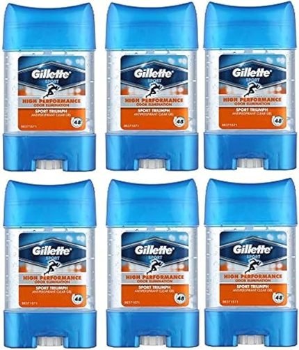 Gillette 6 x Sport Antiperspirant Clear Gel 70ml - Sport Triumph