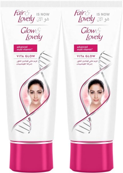 Glow & Lovely Formerly Fair & Lovely Face Cream with VitaGlow Advanced Multi Vitamin for glowing skin, 100g (Pack of 2)