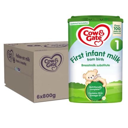 Cow and Gate 1 First Infant Baby Milk Powder Formula from Birth 6x800g