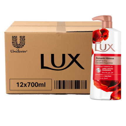 Lux Perfumed Body Wash Romantic Hibiscus 12x700ml