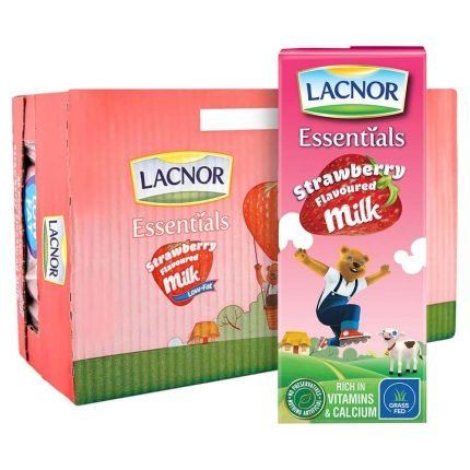 Lacnor Essentials Strawberry Milk Flavored 32 x 180ml
